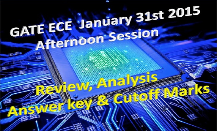 GATE ECE Answer Key 2015 Download 31 Jan EC Afternoon Session Solution