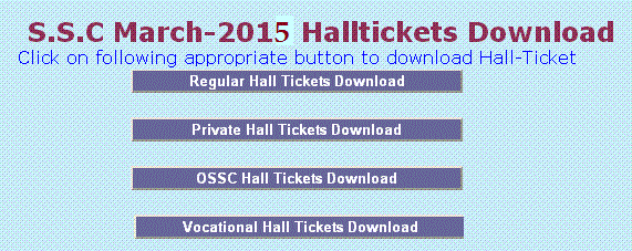 AP SSC(10th Class) hall ticket download 2015,centers list