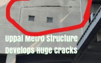 Hyd Uppal Metro cracks collapse